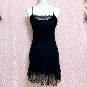 Victoria’s Secret Gold Label 100% Silk Vintage Slip Dress – Size Small, Black